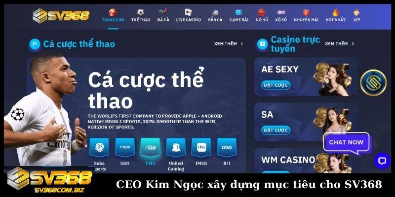 CEO Kim Ngọc xây dựng mục tiêu cho SV368