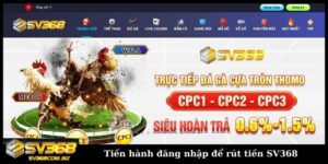 Tiến hành đăng nhập để rút tiền SV36